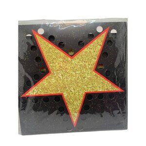 Hollywood-Themed Glitter Star Awards Backdrop Panels Red & Gold Glitter Black Ba